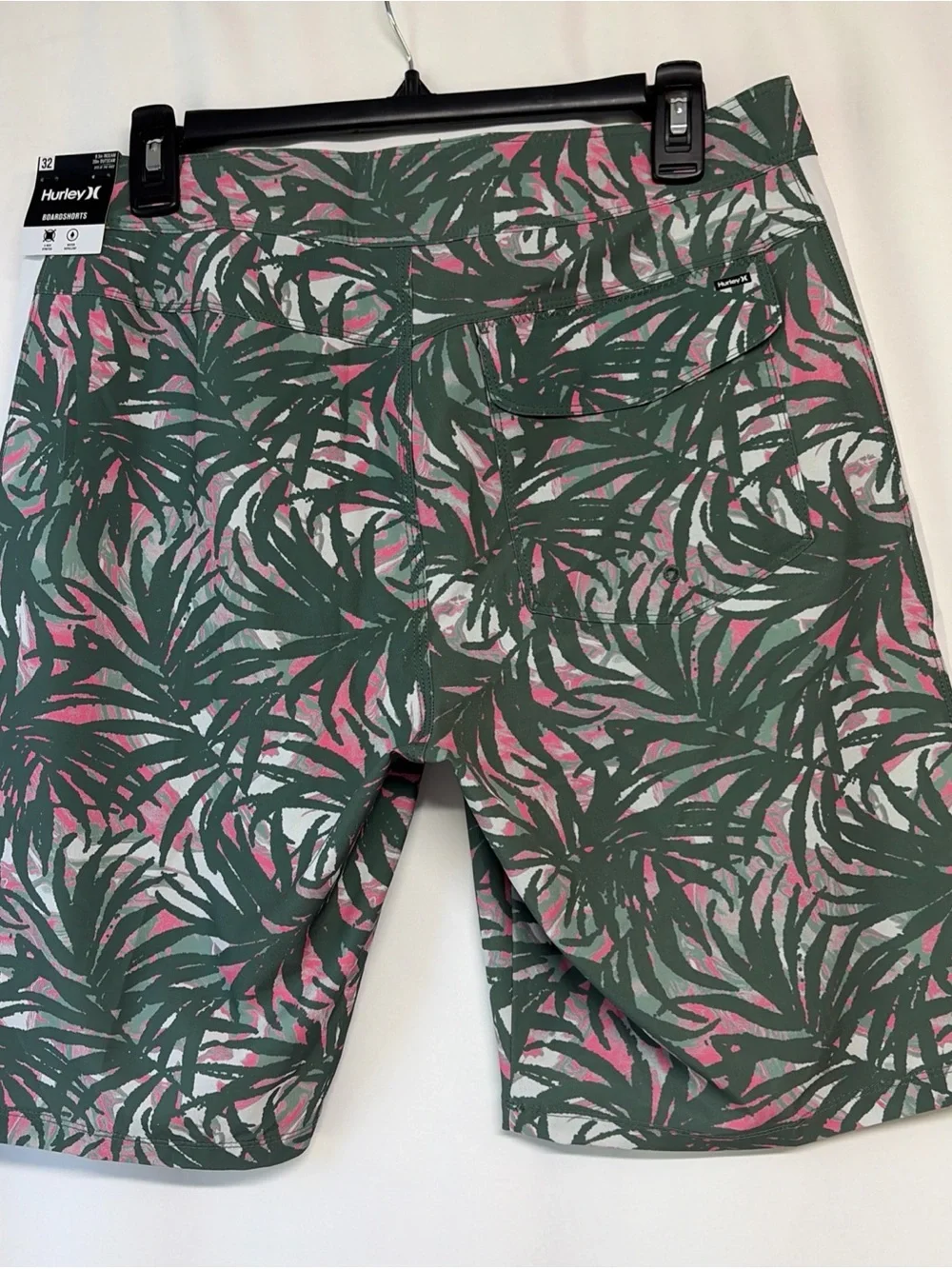 NEW Hurley Tropical Escape Paradise Men's Size 32 Green Board Shorts Swim Trunks